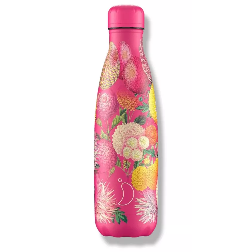 Bouteille isotherme 500ml Pompons roses