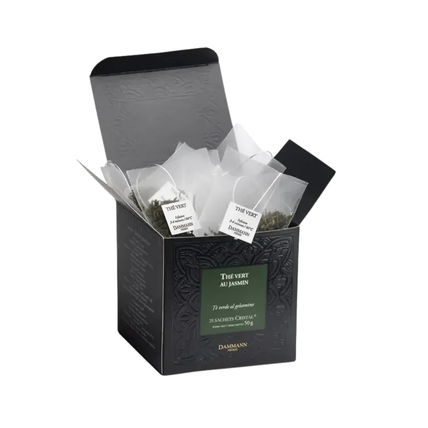 THÉ VERT AU JASMIN, 25 SACHETS CRISTAL ® DAMMANN