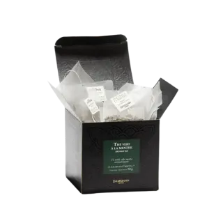 THÉ VERT À LA MENTHE AROMATISÉ, 25 SACHETS CRISTAL® DAMMANN