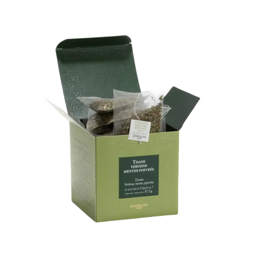VERVEINE-MENTHE POIVRÉE, 25 SACHETS CRISTAL® DAMMANN