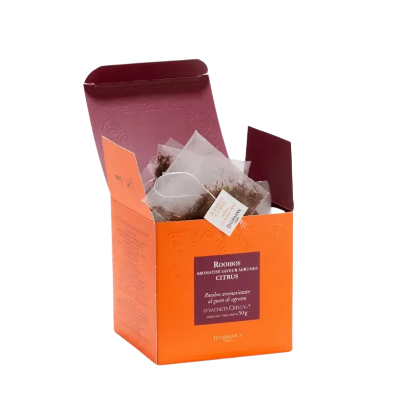 ROOIBOS CITRUS, 25 SACHETS CRISTAL ® DAMMANN