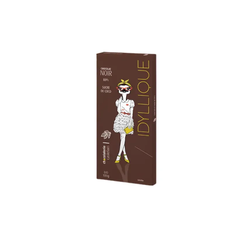 Tablette chocolat Noir 88% et sucre de coco 100g