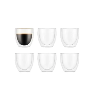 Set de 6 verres à espresso double paroi PAVINA Bodum – 8 cl