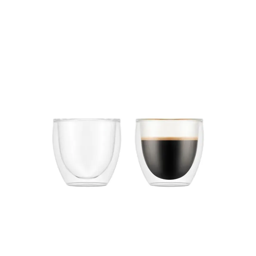 Set de 2 verres à espresso double paroi PAVINA Bodum – 8 cl