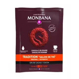 100 doses de chocolat en poudre 32% cacao non lactée