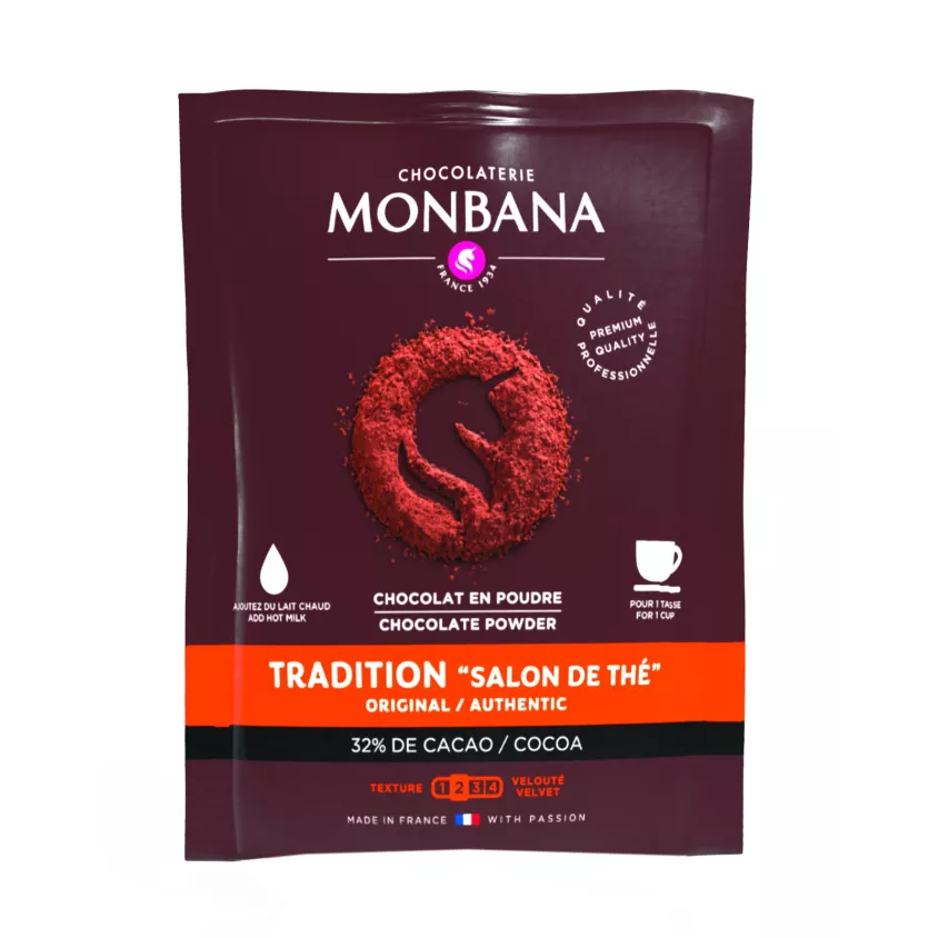 100 doses de chocolat en poudre 32% cacao non lactée