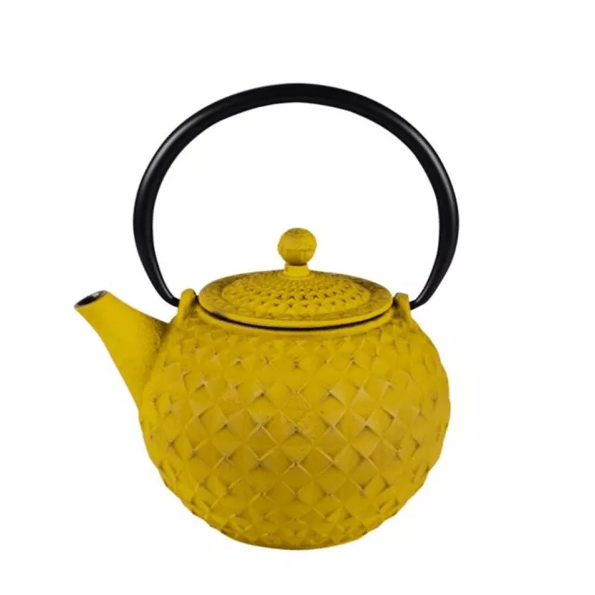Théière en fonte jaune Octo 1L