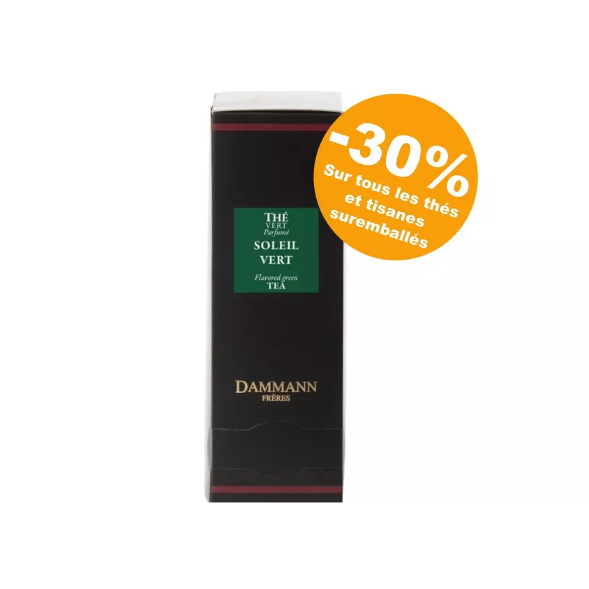 Thé vert soleil 24 sachets suremballés