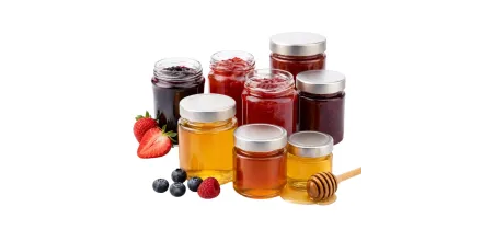 Confitures: fraise, abricot, mirabelle, & confit